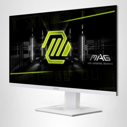 MSI MAG274QRFW 27-Zoll-Computermonitor (2560 x 1440 (QHD)), 180 Hz, Adaptive Sync, HDMI, DisplayPort, VESA-kompatibel, neigbar, höhenverstellbar, Lautsprecher, 1 ms Reaktionszeit, Schwarz