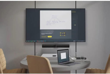 Jabra PanaCast 50 – Intelligente 180°-Panorama-4K-Videokamera für Besprechungsräume – Umfassende Videokonferenzkamera mit vollständiger Raumabdeckung, einfach einzurichtende Weitwinkel-Webcam mit Mikrofonen – Schwarz