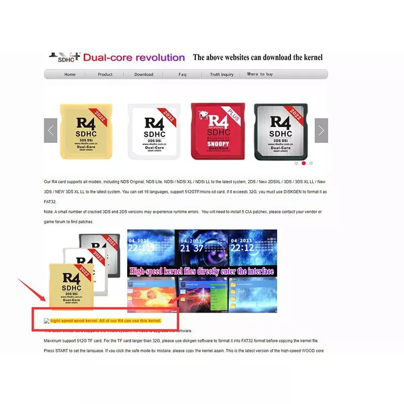 Pro-Version 16 GB Micro SDHC Dual Core Revolution Cartridge, kompatibel mit New 2DS/3DS/LL/XL NDSL NDSI, inklusive Kartenadapter, keine Zeitüberschreitung, vorinstalliert, Plug & Play, Gold (Gold)