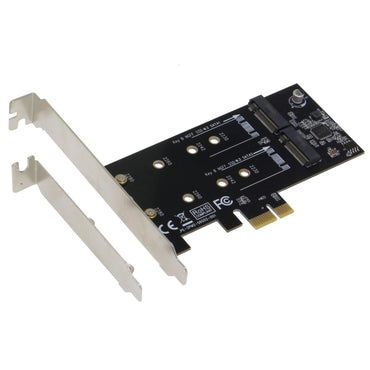Sedna - PCI Express Dual M2 (Key B SATA 6G) SSD-Adapter mit Low-Profile-Halterung (SSD nicht im Lieferumfang enthalten)