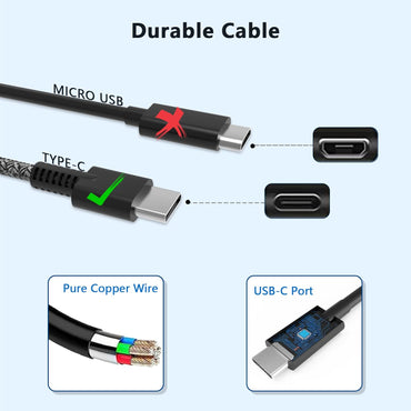 Neues, schlankes 65-W-USB-C-Laptop-Ladegerät, kompatibel mit HP EliteBook, OmniBook, ProBook, ZBook, Envy, Spectre, Chromebook, Pavilion, Elite x2 – Typ-C-Reisenetzteil mit Netzkabel