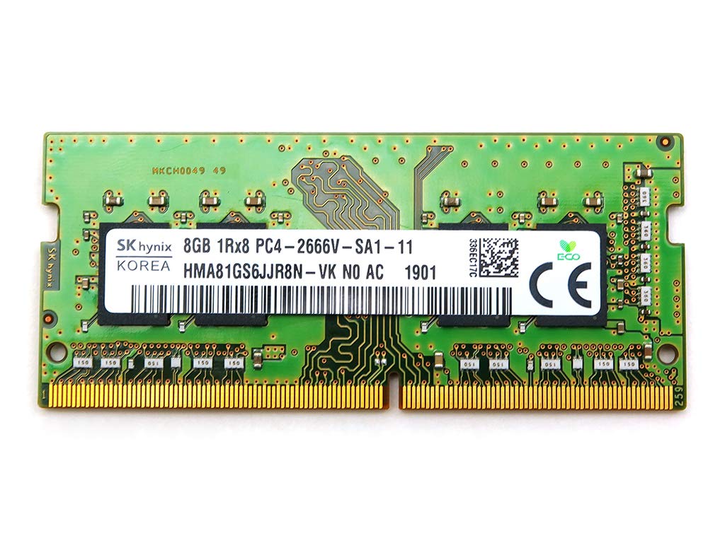 SK HYNIX 8 GB 1RX8 DDR4 SO-DIMM PC4-21300 2666 MHz Speichermodul HMA81GS6JJR8N-VK