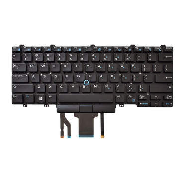 SUNMALL Tastatur mit Hintergrundbeleuchtung, kompatibel mit Dell Education (Latitude) E5450, E5470, E5480, E7450, P40G, E7470, E7480, Latitude 14, 5480, 5488, 5490, 5491, 7480, 7490 mit Mauszeiger (US-Layout)