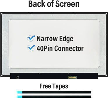 NT156WHM-T03 V8.0 V8.1 LCD-LED-OnCell-Touchscreen-Ersatz für Laptops, 40-Pin-HD-Display (1366 x 768 Pixel) (nur für NT156WHM-T03, nicht für andere Modelle) inklusive Klebeband