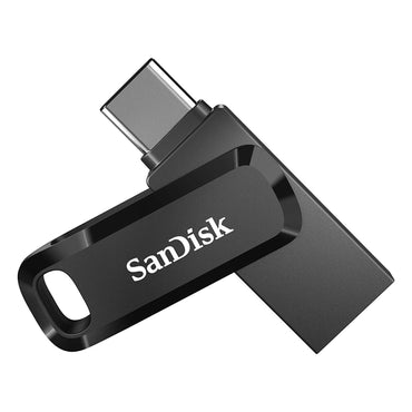 SanDisk Ultra Dual Drive Go USB Typ A & Typ-C 128 GB Flash-Laufwerk für Smartphones, Tablets & Computer – High-Speed USB 3.1 USB-Stick (SDDDC3-128G-G46) im Bundle mit einem Everything But Stromboli Lanyard