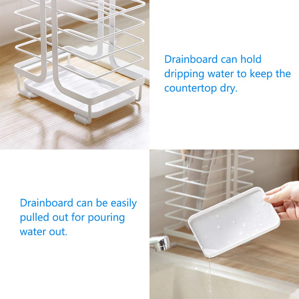 Poeland Messerblock Küchenmesserhalter Aufbewahrungsorganizer