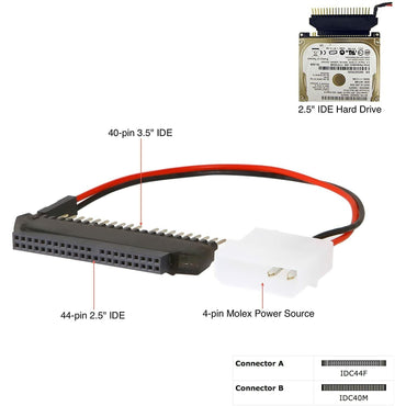 SABRENT 2,5-Zoll- auf 3,5-Zoll-IDE-Festplattenlaufwerk: Konvertiert Notebook-Festplatten in Desktop-Festplattenlaufwerke (ADP IDE23)