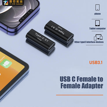 Pastall 5er-Pack USB-C-Adapter (Buchse auf Buchse). USB-C-Verlängerung. USB-C-Koppler unterstützt Datenübertragung bis zu 10 Gbit/s und 100 W Schnellladung. Kompatibel mit Thunderbolt 4/3. Unterstützt 8K@60Hz-Video.