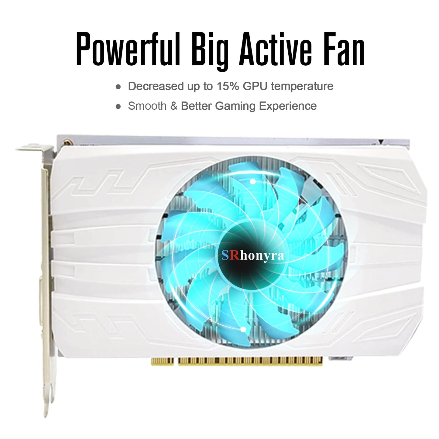 SRhonyra GTX 1050 4GB Gaming Graphics Card GDDR5 128 Bit PCIe 3.0 x16 Bus Powered DisplayPort 1.4 HDMI 2.0 DVI Ports