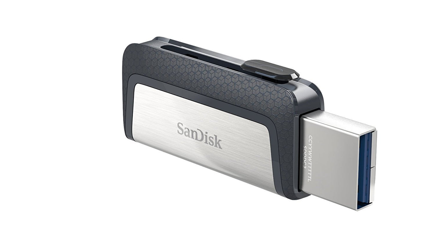 SanDisk 128 GB 2er-Pack Ultra Dual Drive USB Typ-C (SDDDC2-128G-G46) im Bundle mit (1) Everything But Stromboli Lanyard
