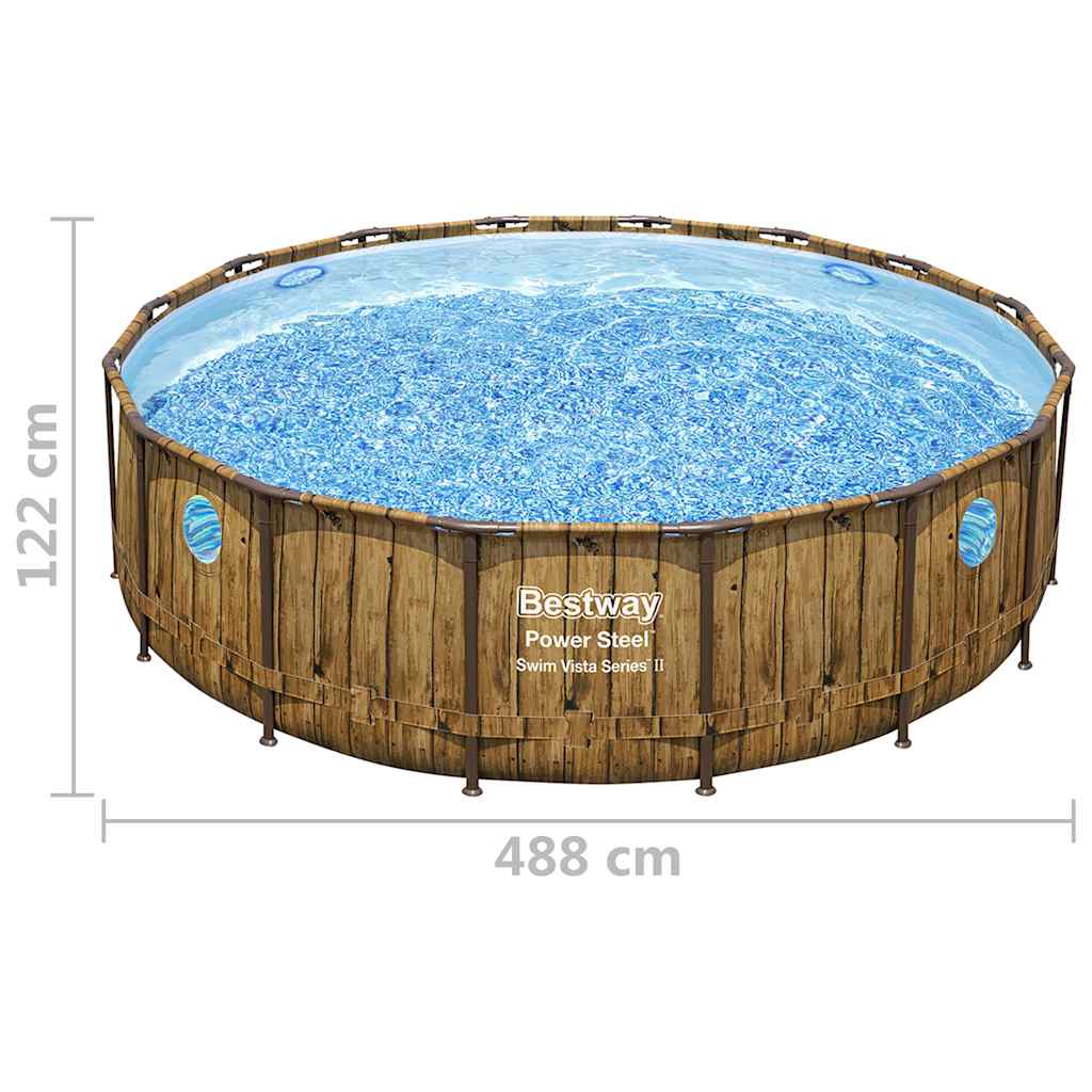 Bestway Power Steel Swimmingpool-Set 488x122 cm
