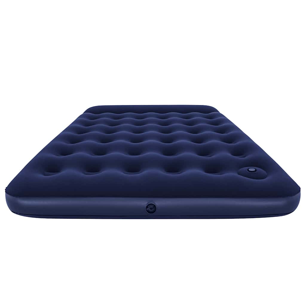 Bestway Luftmatratze Aufblasbar Beflockt mit Fußpumpe 203x152x28 cm