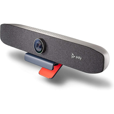 Poly Studio P5 Professionelle Webcam (Plantronics) – 1080p HD Laptop-Kamera für Videokonferenzen und Fernunterricht – Monitor- und Stativhalterung – Sichtschutzblende – Kompatibel mit Teams (zertifiziert), Zoom (zertifiziert)