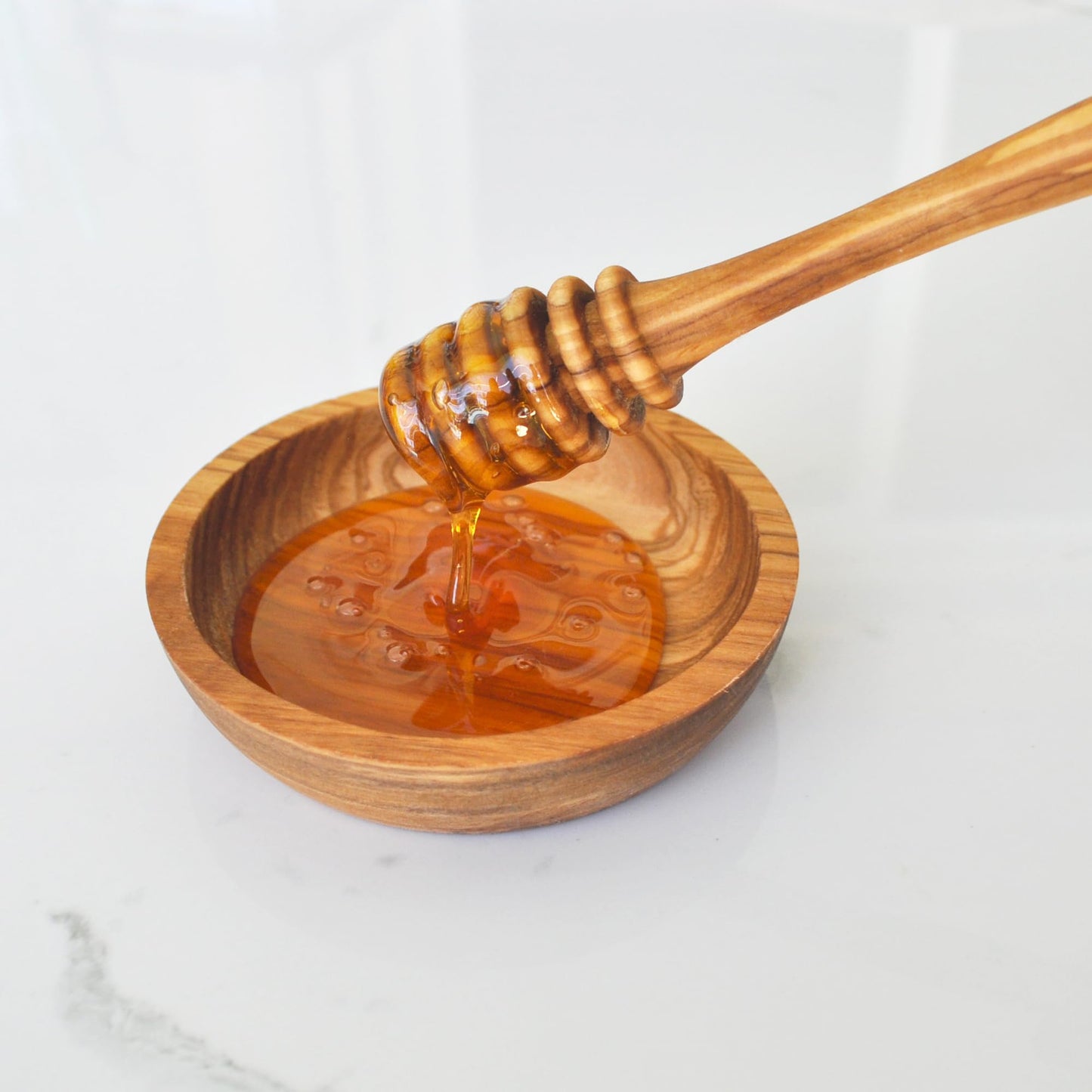 Naturally Med - Olive Wood Honey Dipper/Spoon/Server/Stick