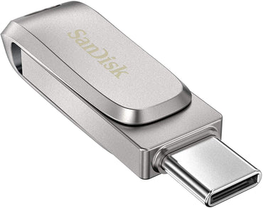 SanDisk Ultra Dual Drive Luxe USB Typ-C 1 TB Flash-Laufwerk für Smartphones, Tablets und Computer – High-Speed USB 3.1 USB-Stick (SDDDC4-1T00-G46) im Bundle mit (1) Everything But Stromboli Lanyard