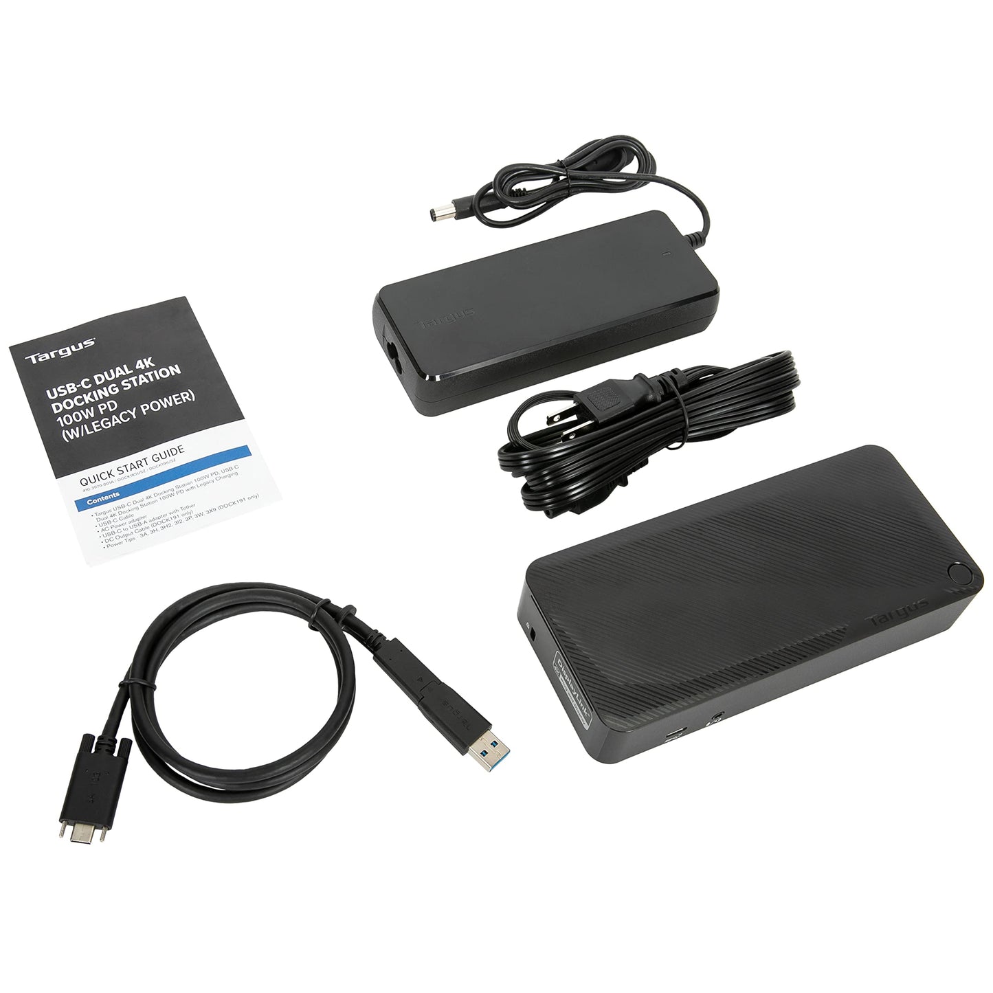 Targus USB-C Dockingstation Universal DV4K, USB-C Laptop-Dockingstation mit zwei Monitoren und 2 HDMI-Anschlüssen, inklusive Legacy Host Power Kit, kompatibel mit Betriebssystemen wie Windows, Mac, Android und iOS (DOCK182USZ)