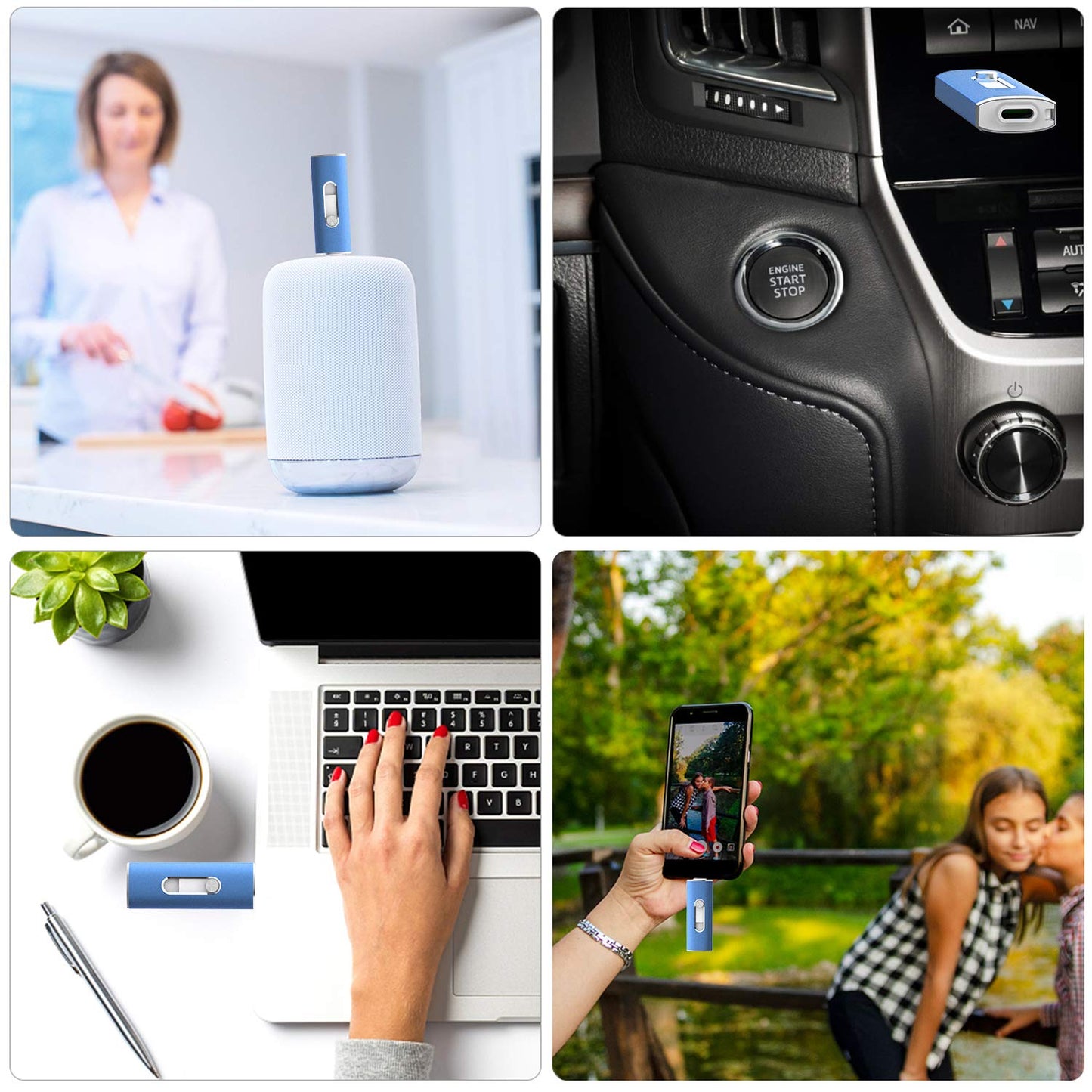 256 GB Flash-Laufwerk, Aiibe USB-C Flash-Laufwerk 256 GB Dual USB 3.1 USB-C Speicherstick OTG Typ C USB-Stick 256 GB USB-C-Laufwerk für PC Tablet TV Auto Typ C Smartphone (256 GB, Blau)