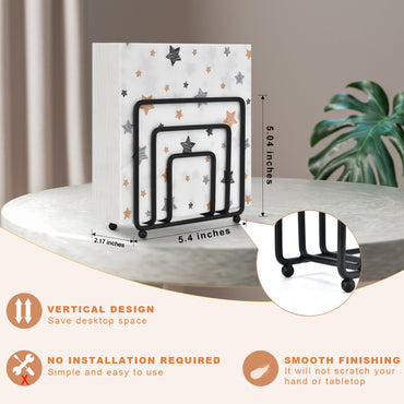 Serviettenhalter für den Tisch, moderner schwarzer Serviettenhalter aus Metall für Küchentische und Arbeitsplatten, Spender für Cocktailservietten aus Papier für den Innen- und Außenbereich von LAIHIFA