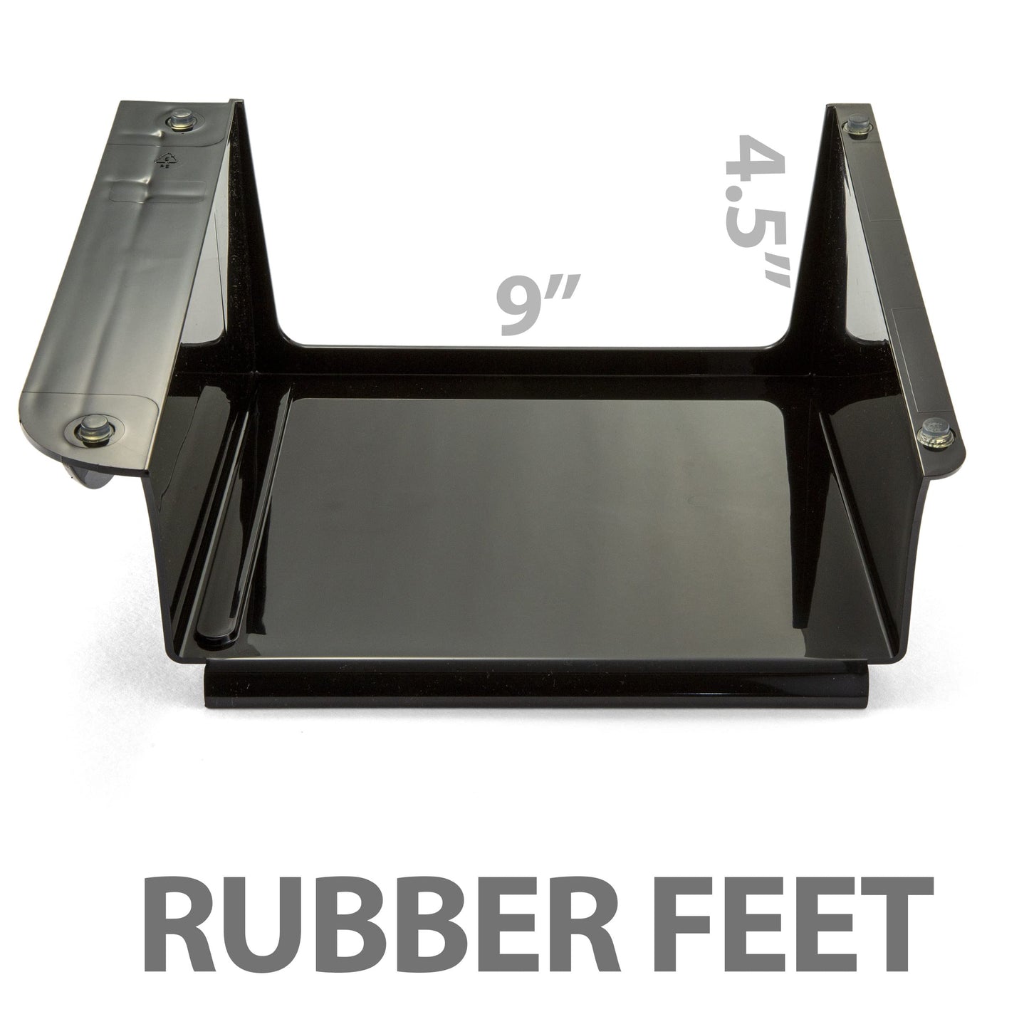 Officemate Telefonständer, Laptopständer, Computererhöhung aus schwarzem Kunststoff, Laptop-Hebevorrichtung für den Schreibtisch, 12,5 x 10,125 x 5,25 Zoll, Schwarz (21522)