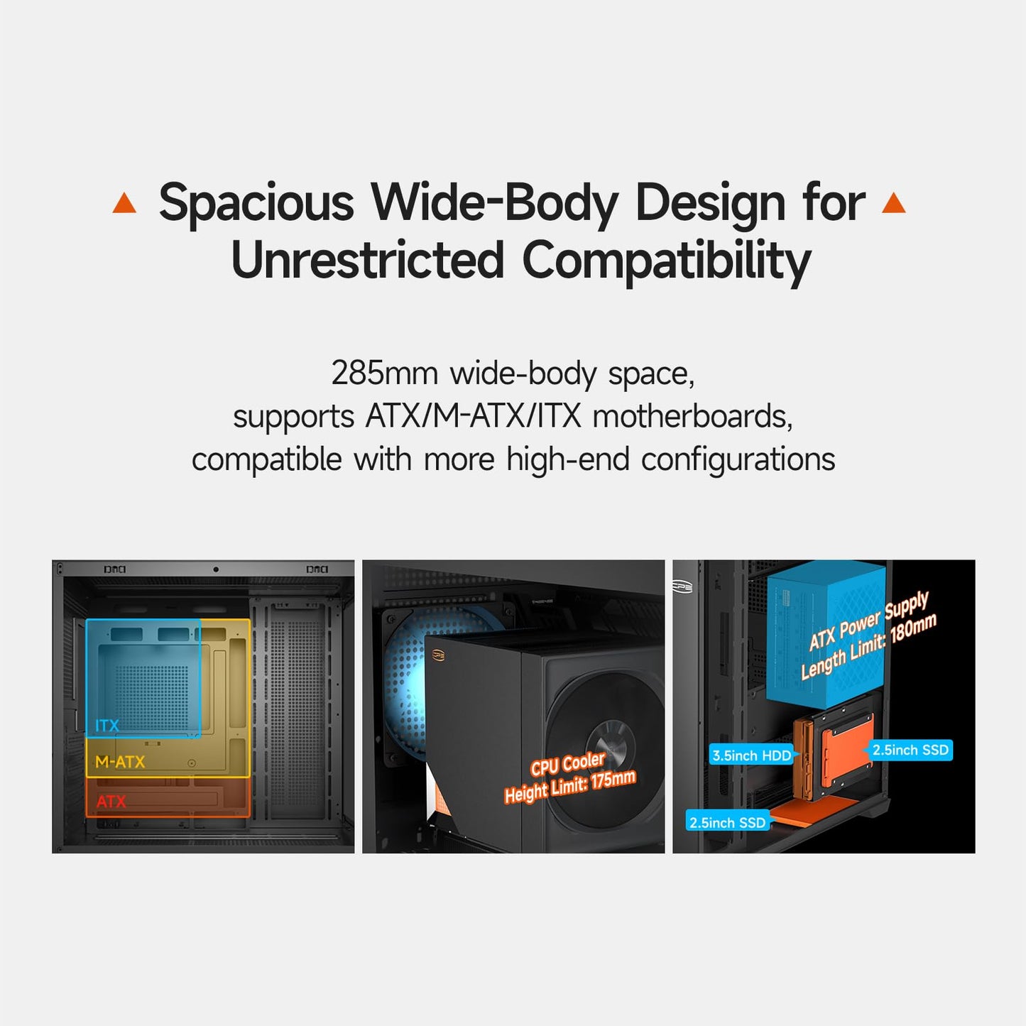 PCCOOLER PC-Gehäuse ATX Midi-Tower, Front aus gehärtetem Glas und Mesh, hoher Luftdurchsatz, Unterstützung für E-ATX/ATX/Micro-ATX/ITX, Unterstützung für 360-mm-Radiatoren, werkzeugloses Design – Schwarz (C3T700, Lüfter nicht im Lieferumfang enthalten)