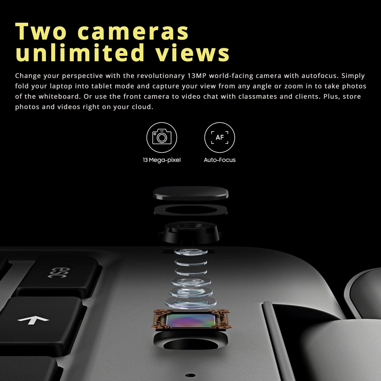 Samsung Chromebook Plus V2 2-in-1 12,2" WUXGA LED-Touchscreen-Laptop, Intel Celeron 3965Y, 4 GB RAM, 64 GB eMMC, 2 Kameras, Stift, Tastatur im Island-Type-Design, Wi-Fi 5, Chrome OS, Silber (Generalüberholt)