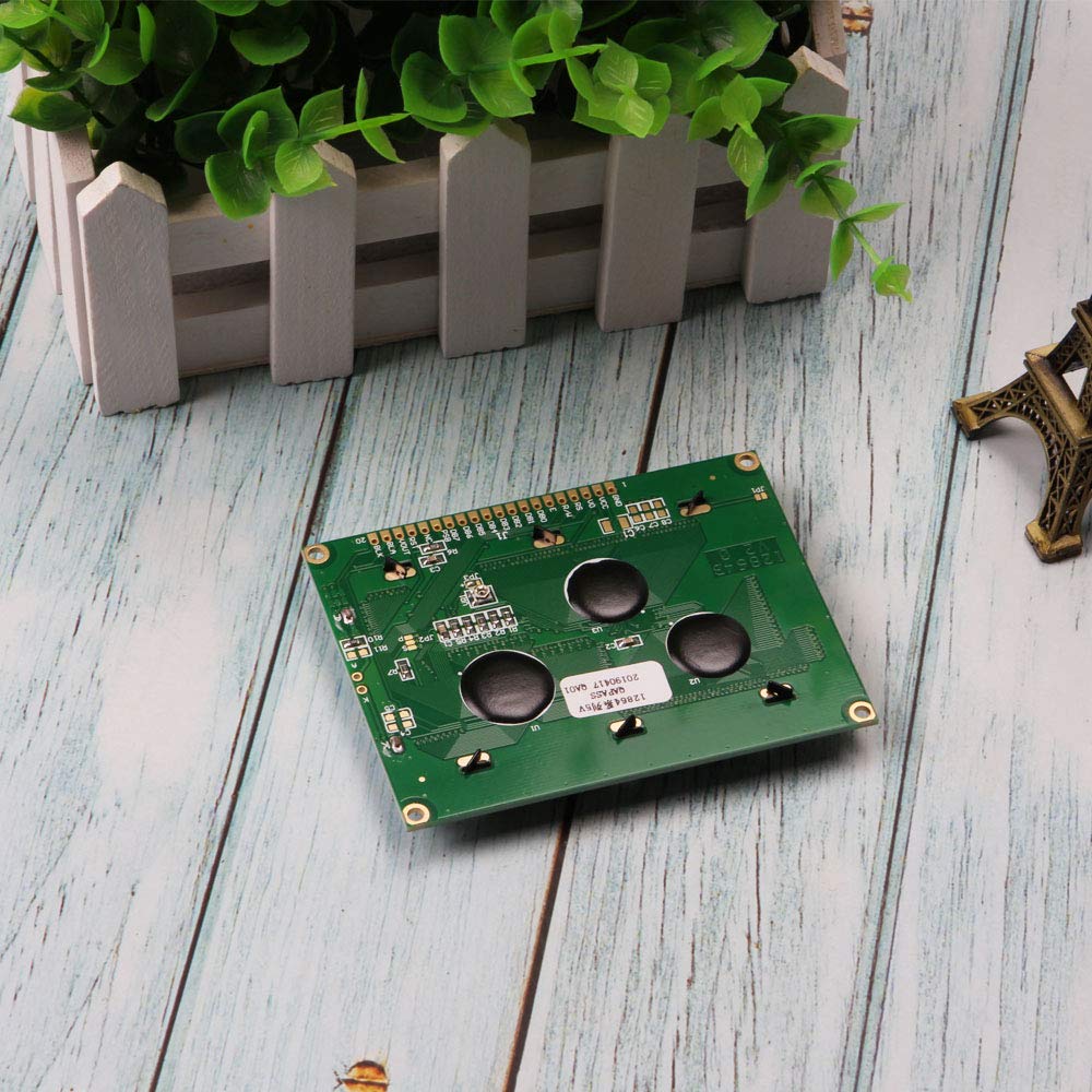 Ximimark 1 Stück 5V 12864 LCD-Displaymodul 128x64 Pixel Grafikmatrix-LCD mit blauer Hintergrundbeleuchtung