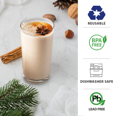 RÉΑLWÁY Shatterproof Plastic Drinking Glasses Set of 6, 17 Oz Clear Unbreakable Tumblers for Kitchen, Poolside & Patio - BPA-Free, Dishwasher-Safe, Acrylic Cups That Look Like Glass