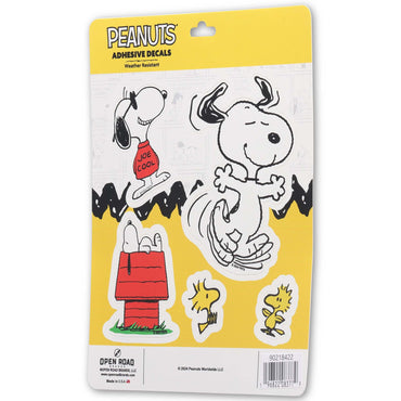 Peanuts Snoopy Adhesive Vinyl Decals - Fun Set of Snoopy Stickers for Car, Window, Water Bottle or Laptop