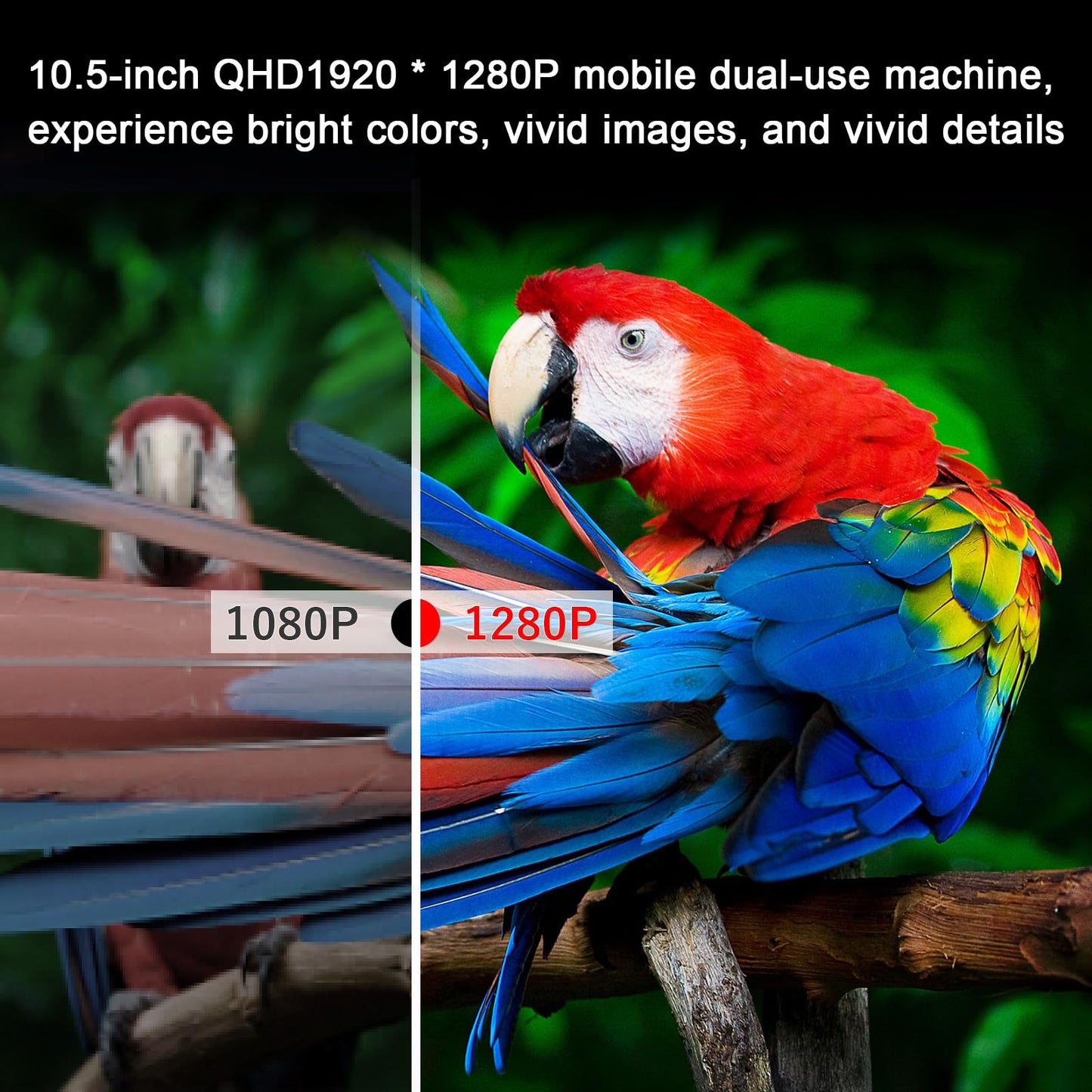 Portable Monitor for Laptop, 10.5" Screen Extender 1920x1280P IPS Travel Monitor 3:2, 500nits, 2000:1, w/45° Adjustable Stand, Standard HDMI USB-C Computer Display for Laptop PC Phone Mac PS4 Xbox