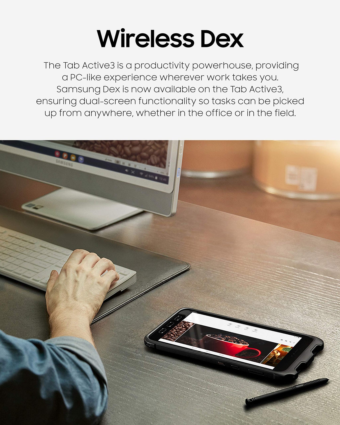 Samsung Galaxy Tab Active3 Enterprise Edition 8" Robustes Mehrzweck-Tablet | 64 GB, WLAN & LTE (SIM-Lock-frei) | Biometrische Sicherheit (SM-T577UZKDN14), Schwarz (Generalüberholt)