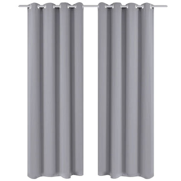 vidaXL Verdunkelungsvorhang mit Metallösen 270 x 245 cm Grau