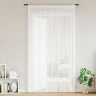 vidaXL Fadenvorhänge 2 Stk. 140 x 250 cm Weiß