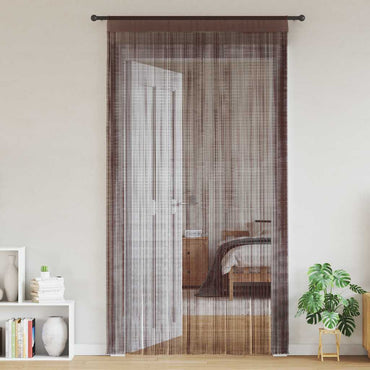 vidaXL Fadenvorhänge 2 Stk. 100 x 250 cm Braun
