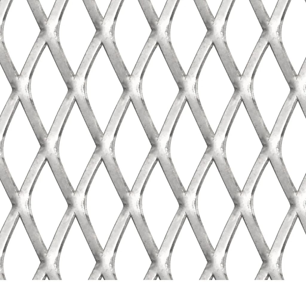 vidaXL Tapis de grille en métal déployé en acier inoxydable 50×50 cm 30×17×2,5 mm