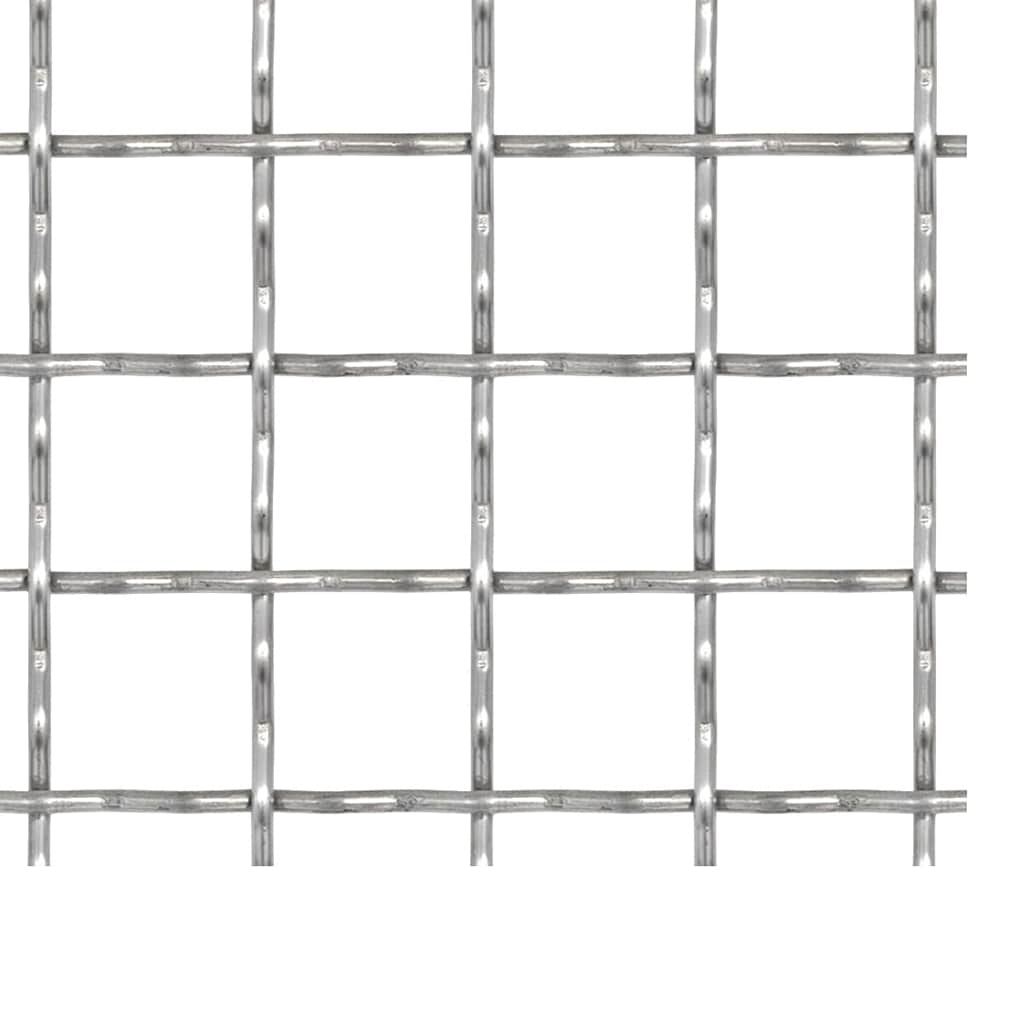 vidaXL Treillis soudé en acier inoxydable 50×50 cm 21×21×2,5 mm