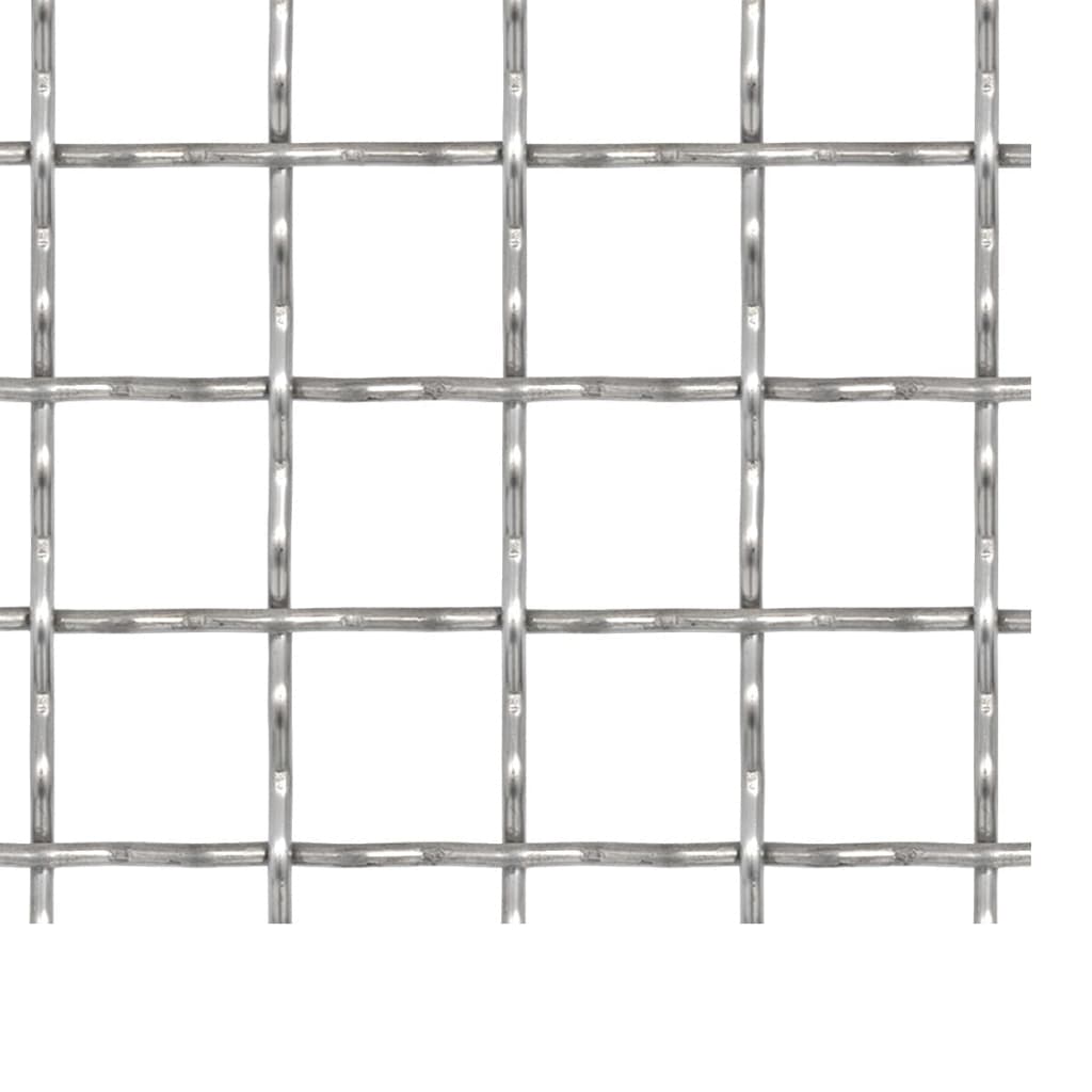 vidaXL Treillis soudé en acier inoxydable 100x85 cm 21x21x2,5 mm