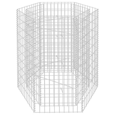 vidaXL Sechseckiges Gabionen-Hochbeet 100×90×100 cm