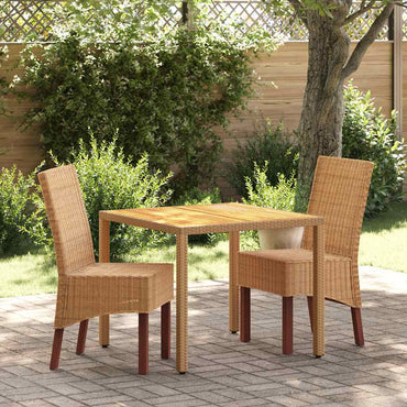 vidaXL Esszimmerstühle 2 Stk. Braun Natürliches Rattan