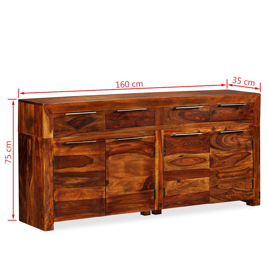vidaXL Sideboard Massivholz Akazie 160x35x75 cm