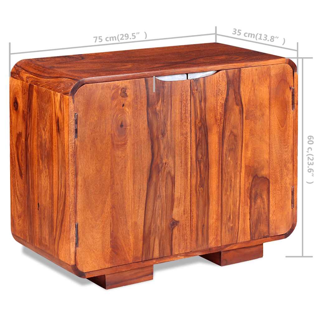vidaXL Sideboard Massivholz Akazie 75x35x60 cm