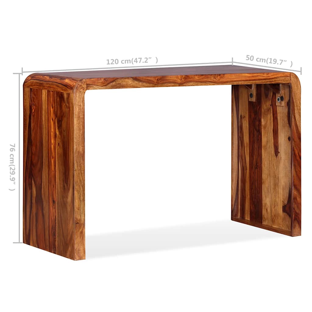 vidaXL Buffet/Bureau Bois d'acacia massif Marron