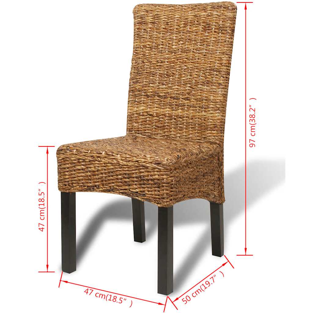 vidaXL Chaises de salle à manger 6 pcs. Abaca et bois de manguier massif