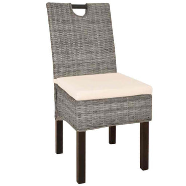 vidaXL Chaises de salle à manger 4 pcs Rotin Kubu et bois de manguier
