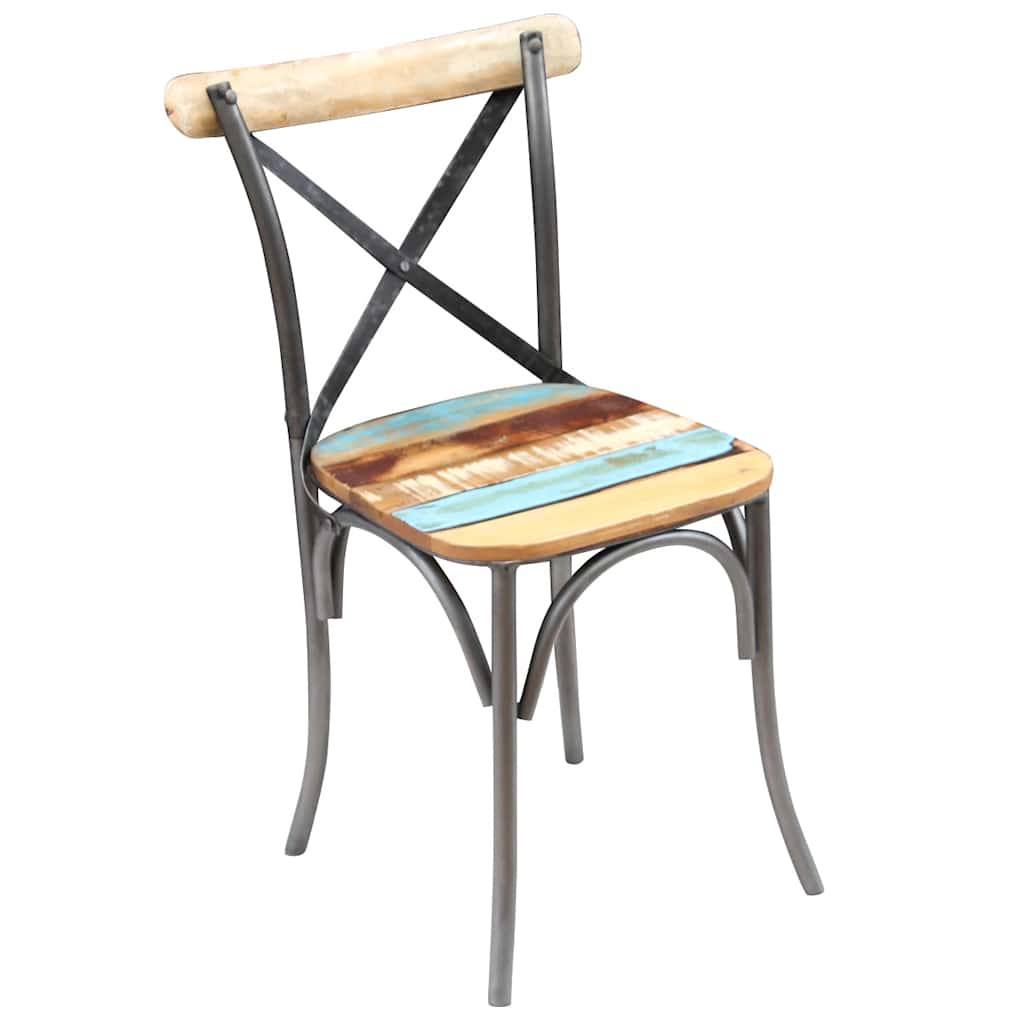 vidaXL Chaises de salle à manger 4 pcs Bois de récupération massif