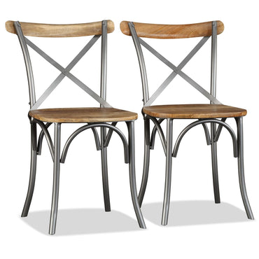 vidaXL Chaises de salle à manger 2 pcs Bois de manguier massif