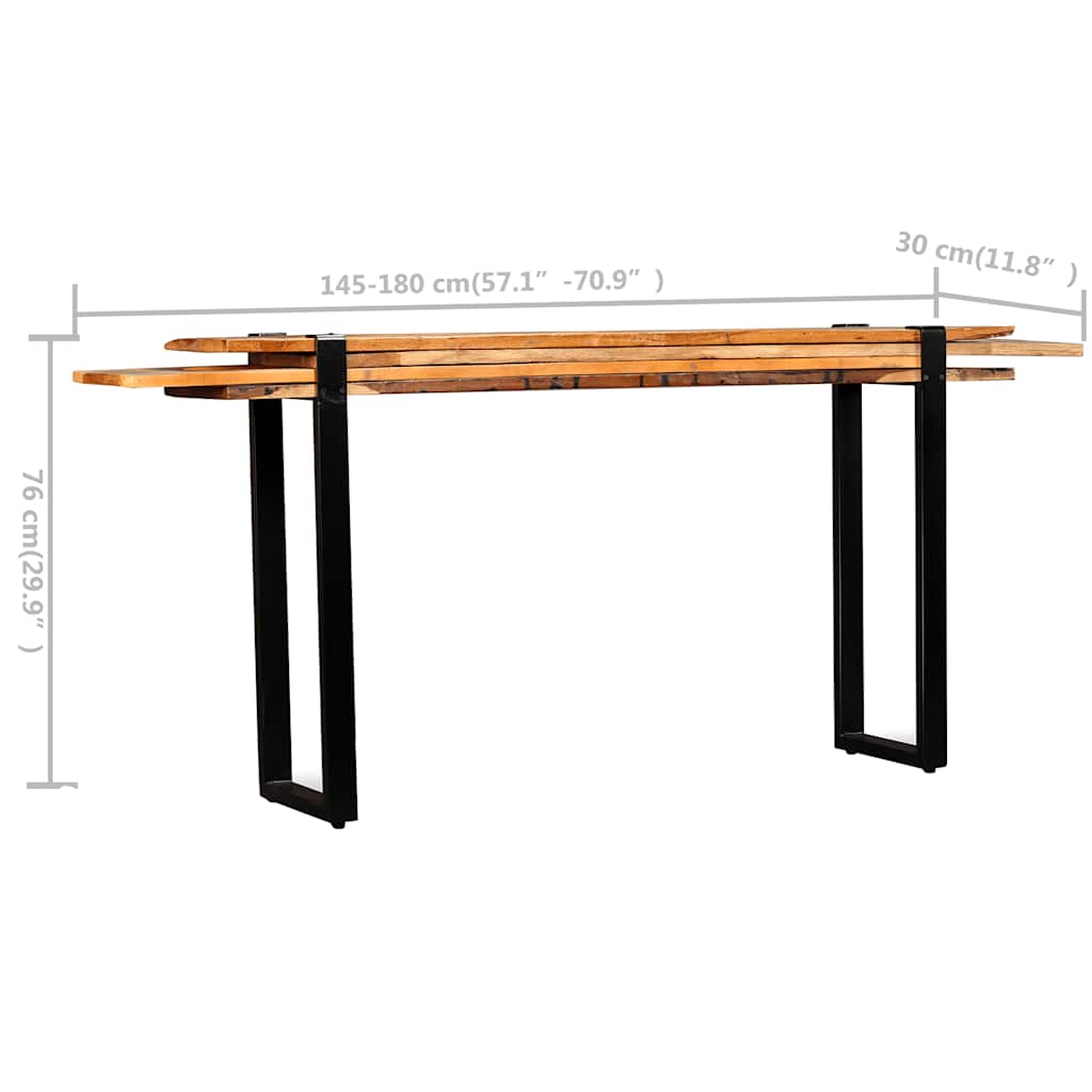 vidaXL Konsolentisch Recyceltes Holz Längenverstellbar