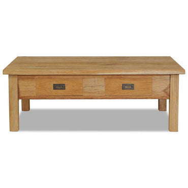 vidaXL Couchtisch Massivholz Teak 100x60x35 cm