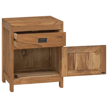 vidaXL Table de chevet en teck massif 40x30x50 cm