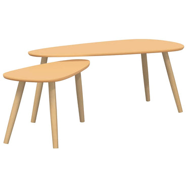 vidaXL Ensemble de 2 tables basses en pin massif marron
