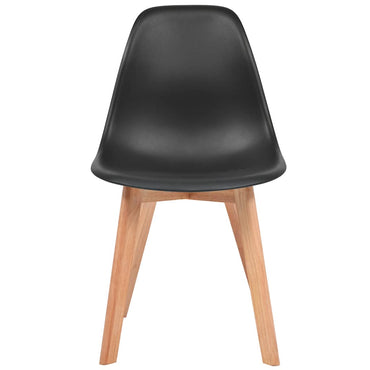 vidaXL Chaises de salle à manger 2 pcs Noir Plastique